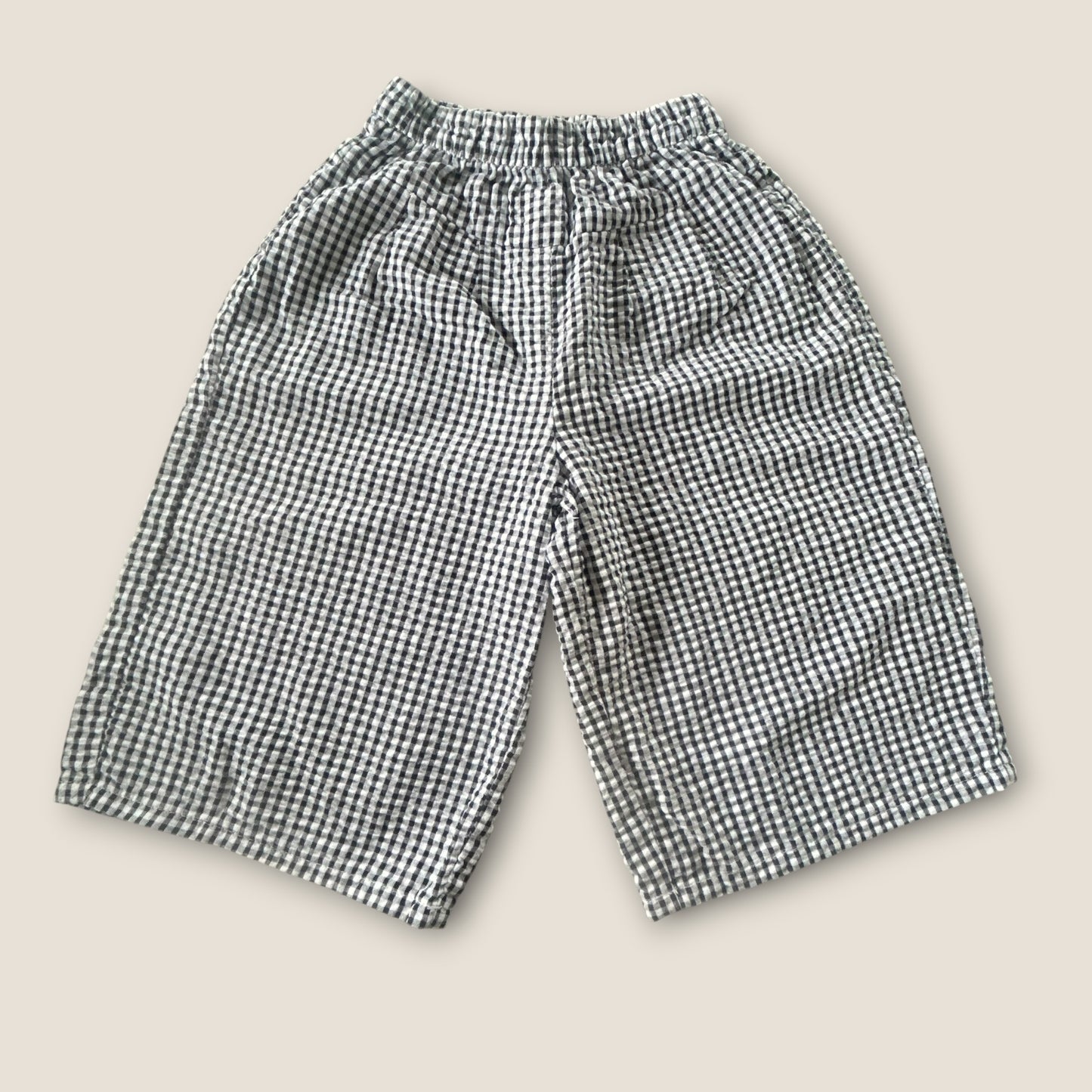 1.5-2 Years Next Black and White Gingham Checkered Wide Fit Trousers