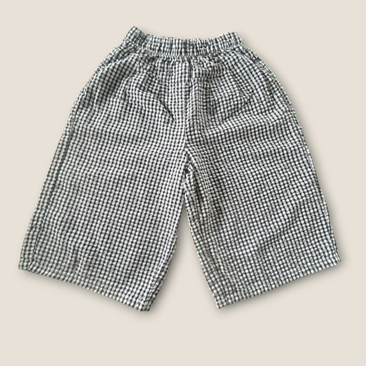 1.5-2 Years Next Black and White Gingham Checkered Wide Fit Trousers
