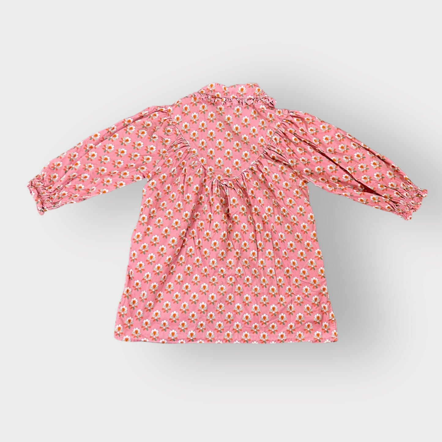 3-4 Years Next Pink Retro Floral Long Sleeved Shirt Dress