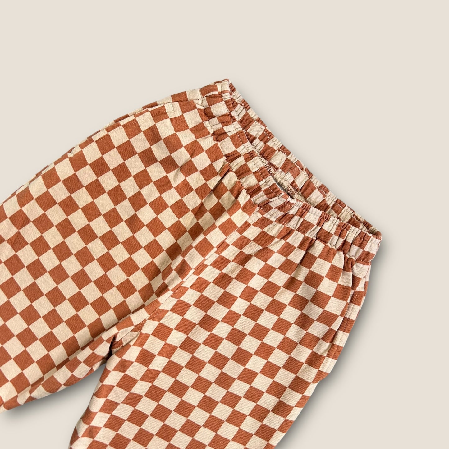 12-18 Months Next Orange Beige Checkerboard Wide Fit Trousers