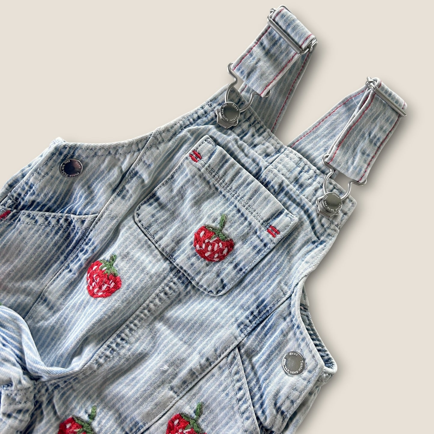 3-6 Months Next Pinstripe Strawberry Dungarees