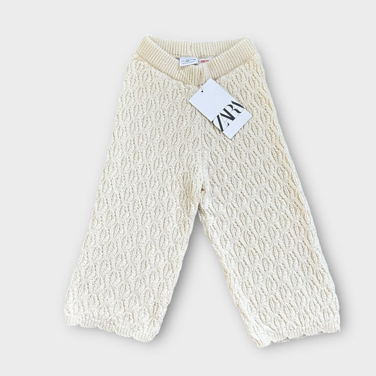 12-18 Months Zara Cream Knitted Trousers Wide Fit New with tags!