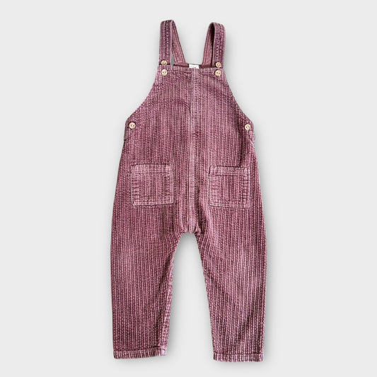 18-24 Months H&M Burgundy Brown Corduroy Dungarees Overalls
