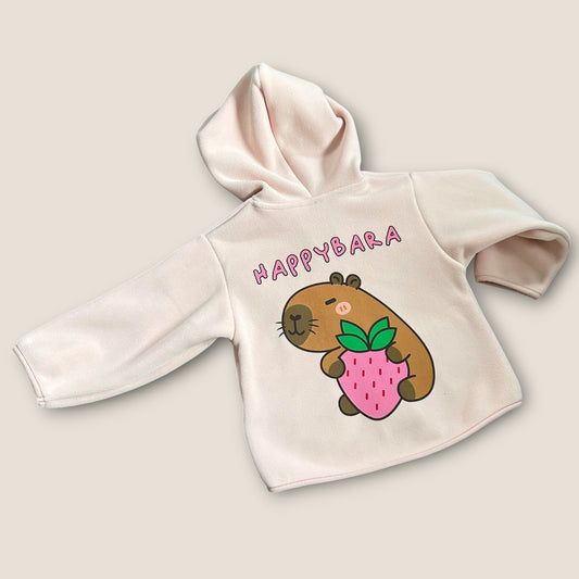 12-18 Months Zara Pink Fleece Cappybara Graphic Jacket New
