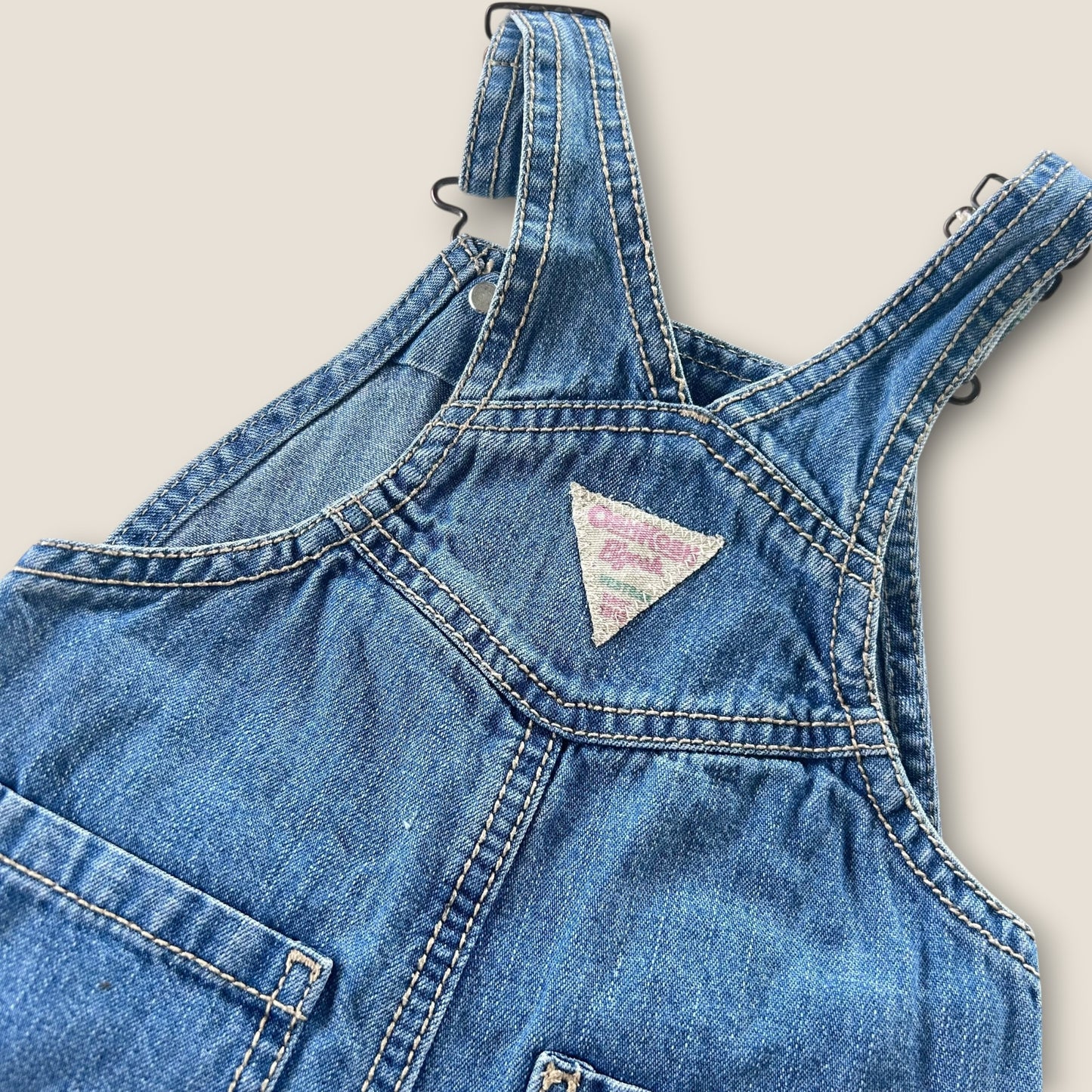 12-18 months Oshkosh Embroidered Floral Denim Dungarees