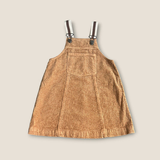 4-5 Years Zara Brown Corduroy Dungaree Dress