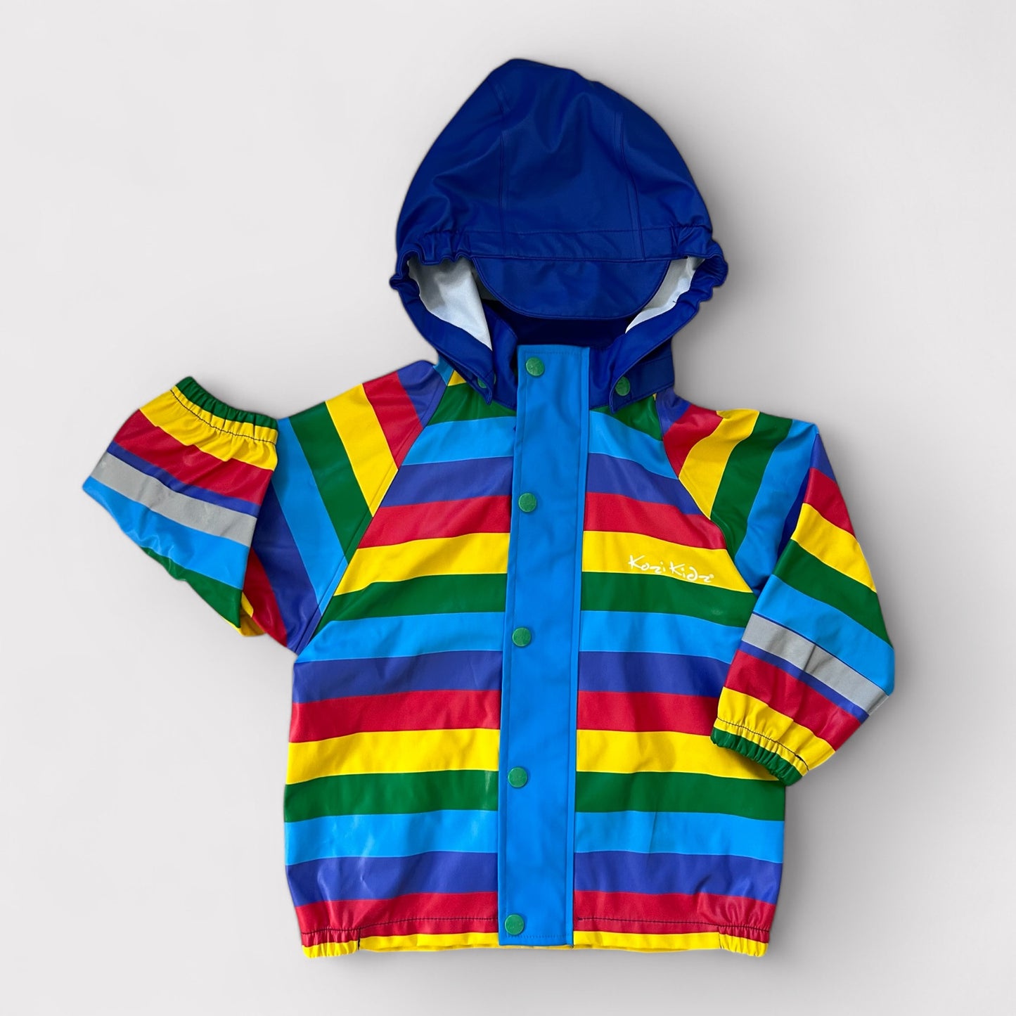 18-24 Months Kozi Kidz Multi Coloured Striped Rain Coat Jacket