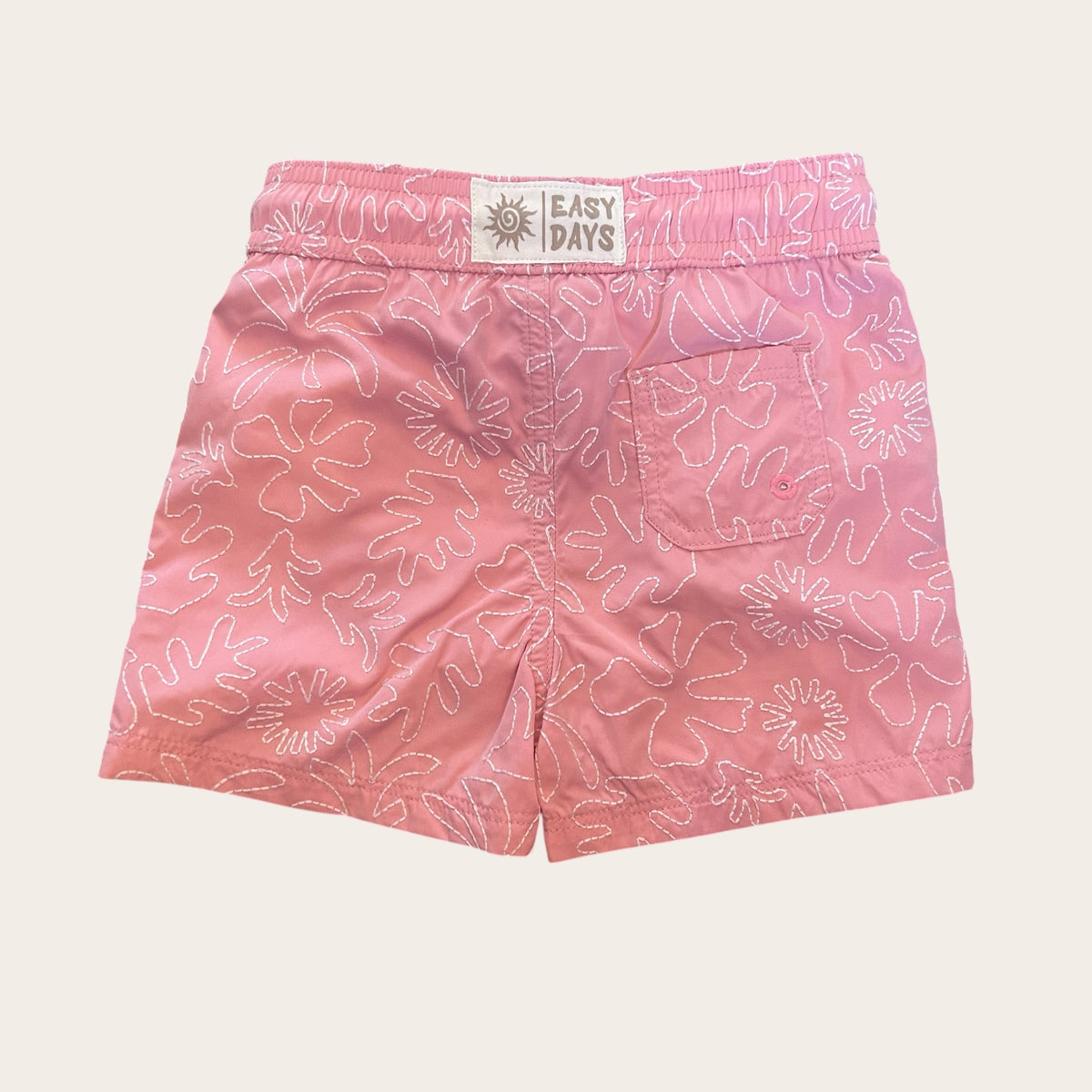 12-18 Months M&S Marks and Spencer Swim Shorts Pink Leaf embroidered New