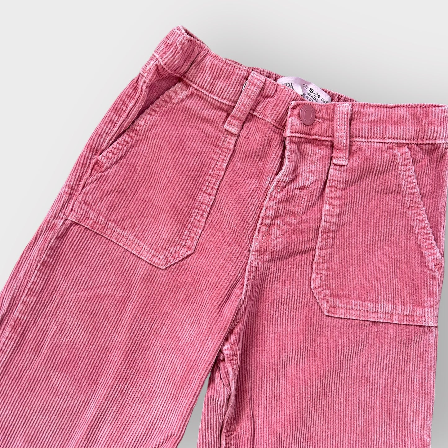 18-24 Months Zara Pink Corduroy Wide Fit Trousers