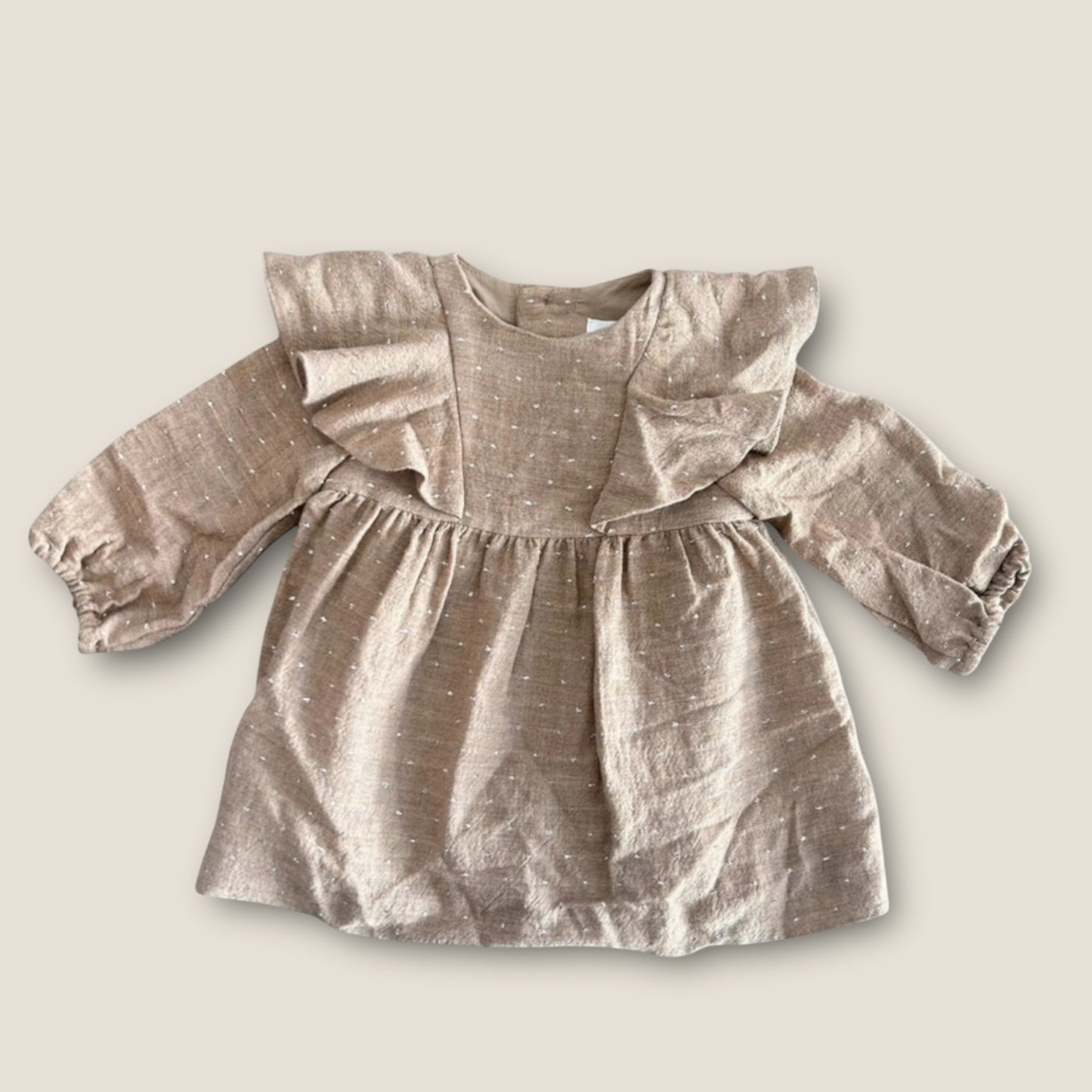 6-9 Months Zara Brown Sparkle Christmas Party Dress New