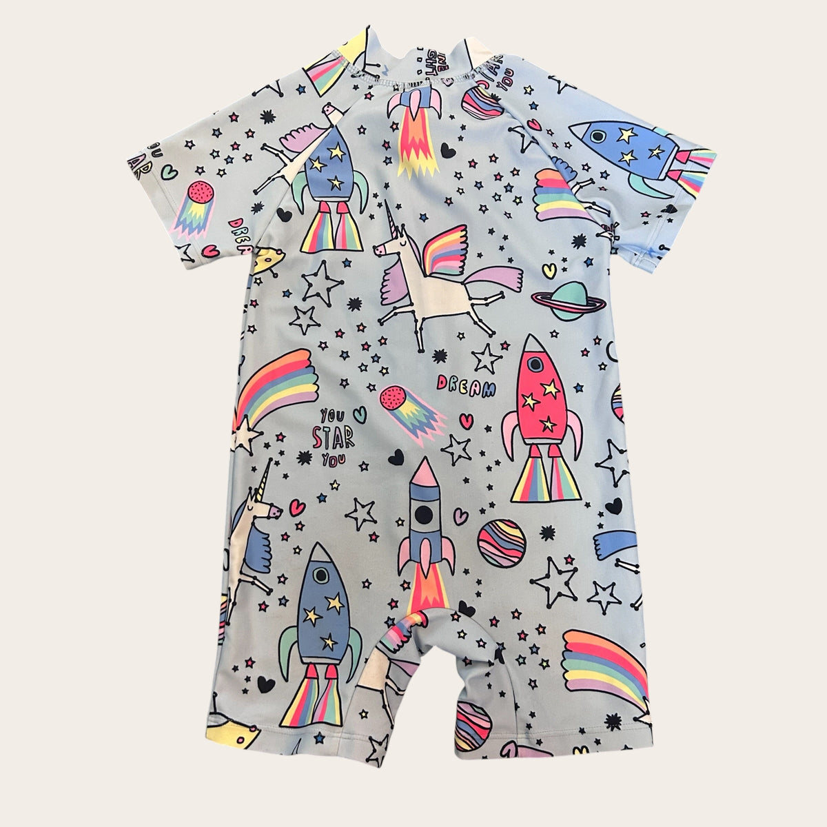 1.5-2 Years Next Blue Space Rocket Unicorn Swimsuit