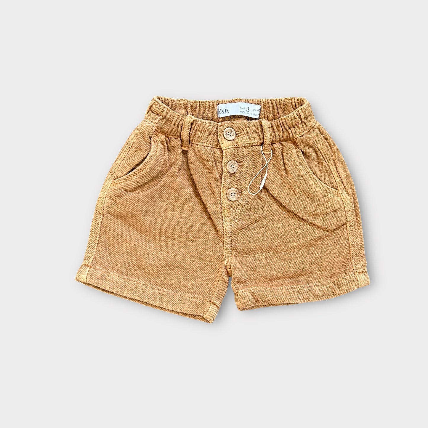 18-24 Months Zara Brown/Tan Cargo Chino Style Denim Shorts New