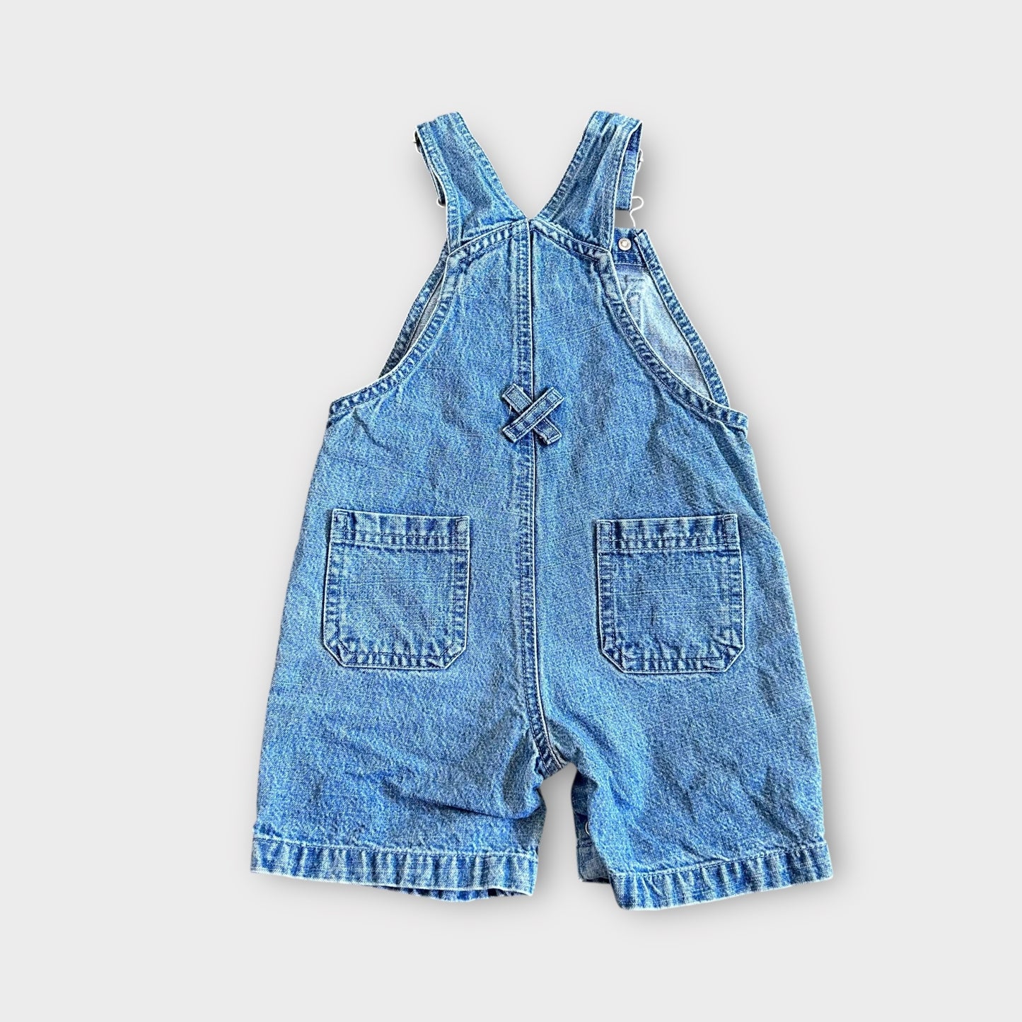 9-12 Months Next Vintage Blue Denim Dungarees Shortalls Romper