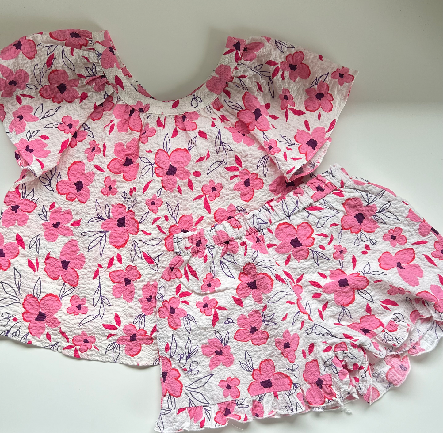 4-6 Years Zara Pink Floral Summer Co-ord Two Piece Set