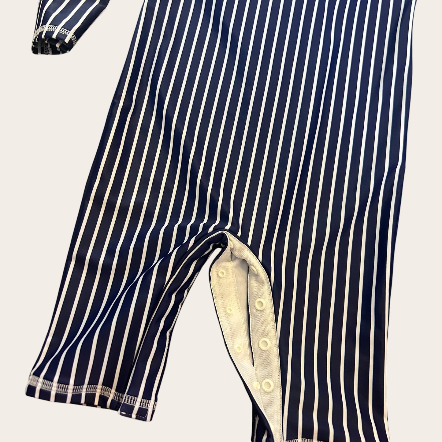 12-18 Months M&S Marks and Spencer Swim Suit Navy Stripe With Hat New