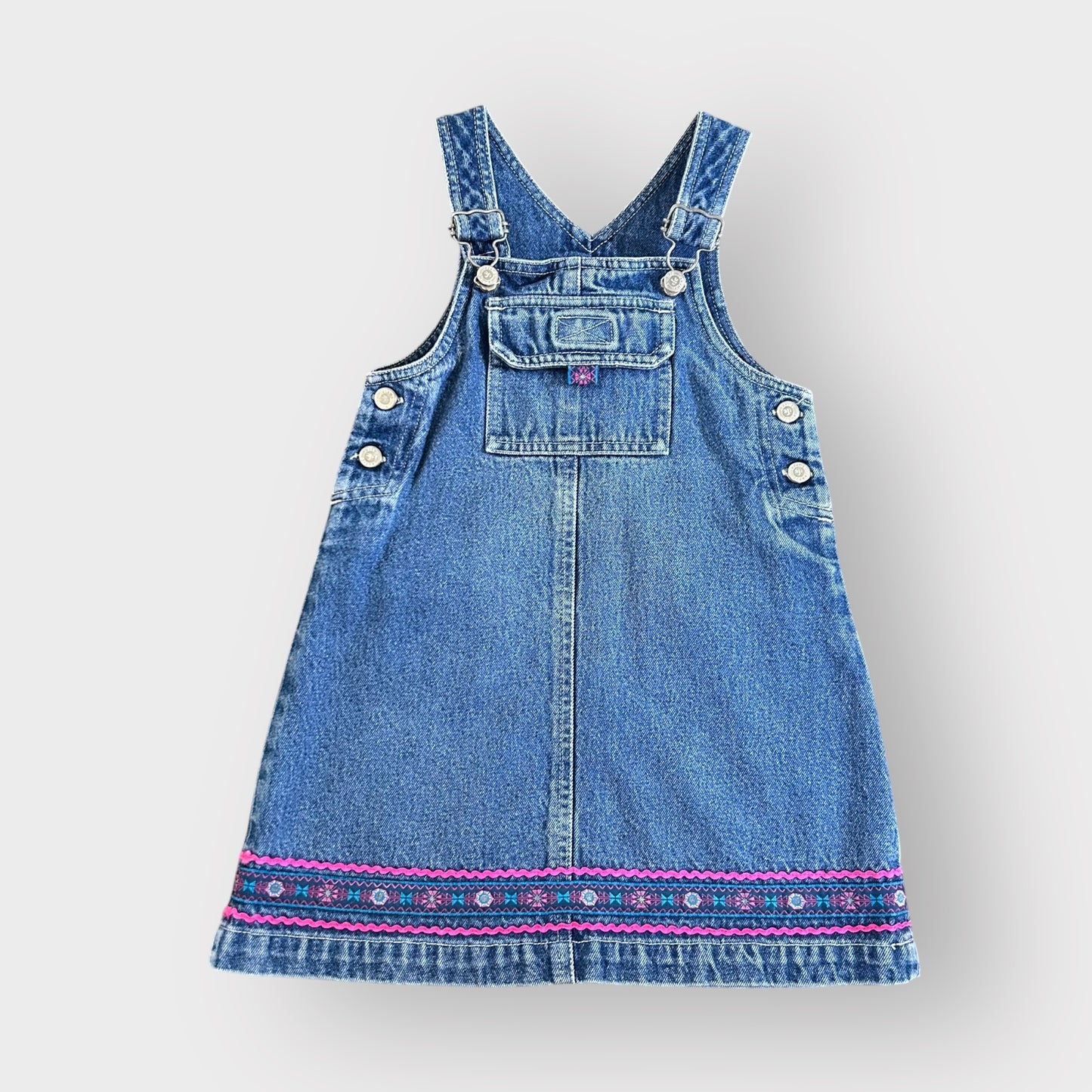 vintage denim dungaree dress Vintage Denim Dungaree Dress Y2K Size 36/38/S/M