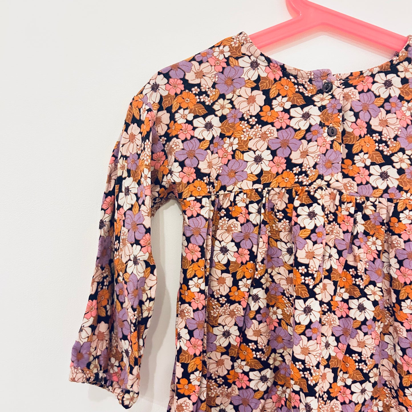 2-3 Years H&M Autumnal Lilac Orange Floral Dress