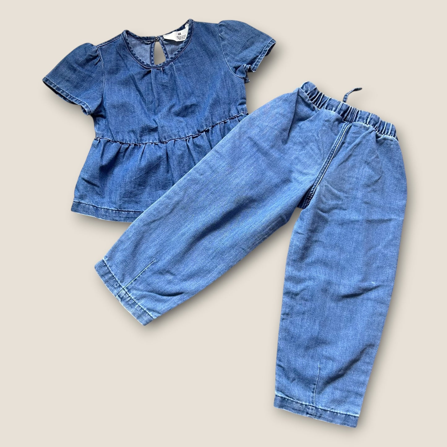 4-5 Years H&M Denim Two Piece Co Ord Set top and Jeans