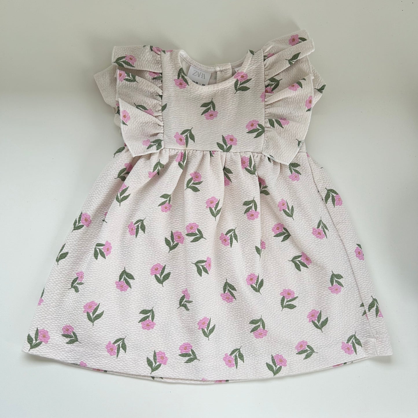 12-18 months Zara pink and beige floral dress