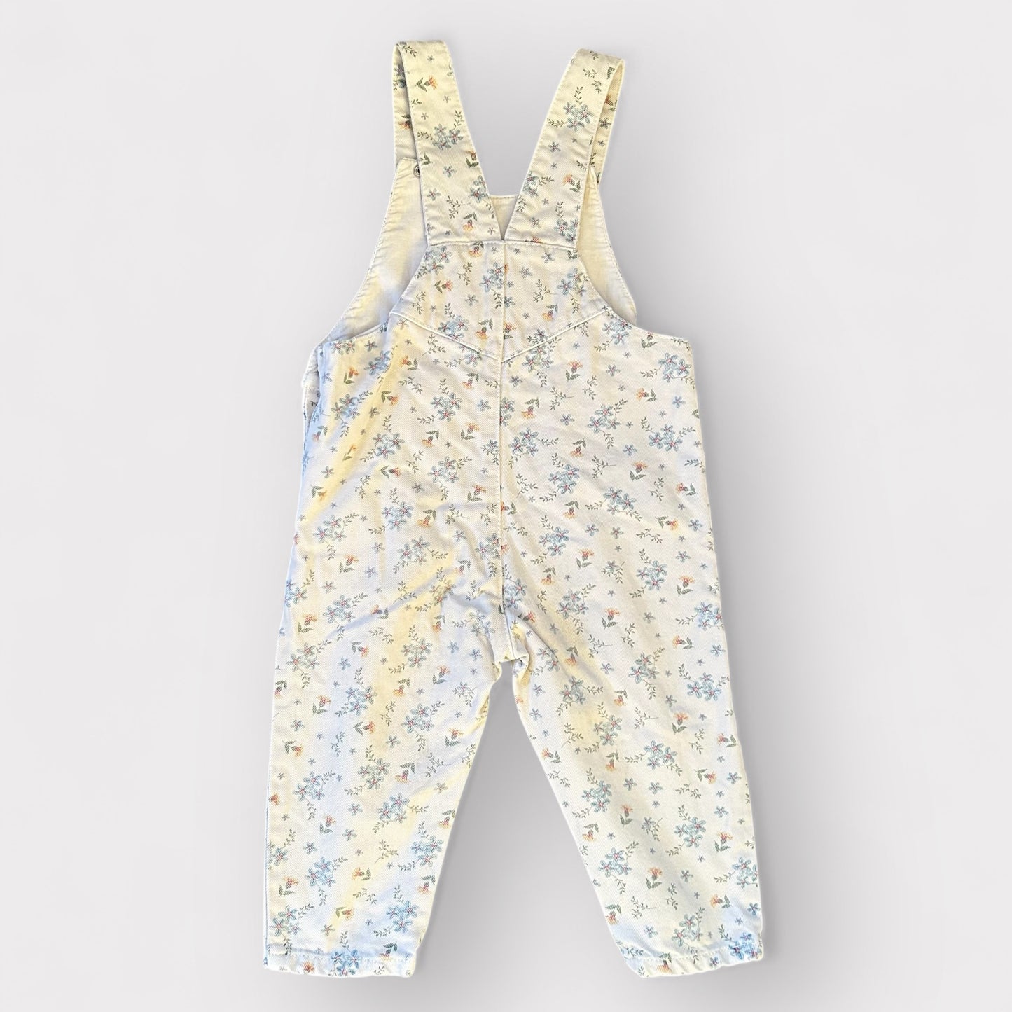 18-24 Months Zara White and blue Floral Dungarees Overalls