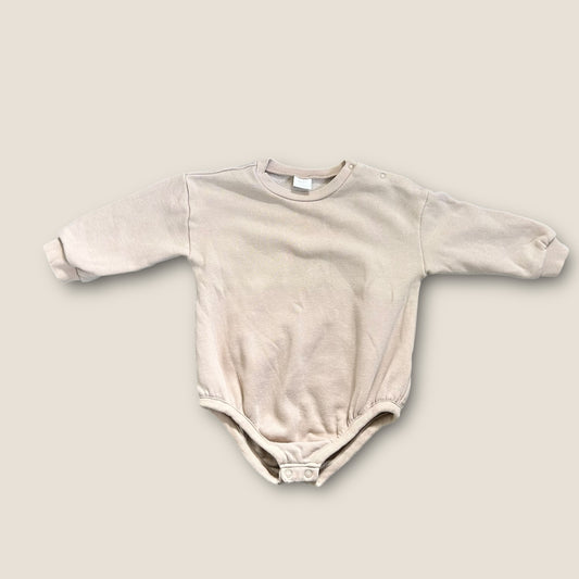 12-18 Months Next Beige Sweatshirt Style Romper All in One