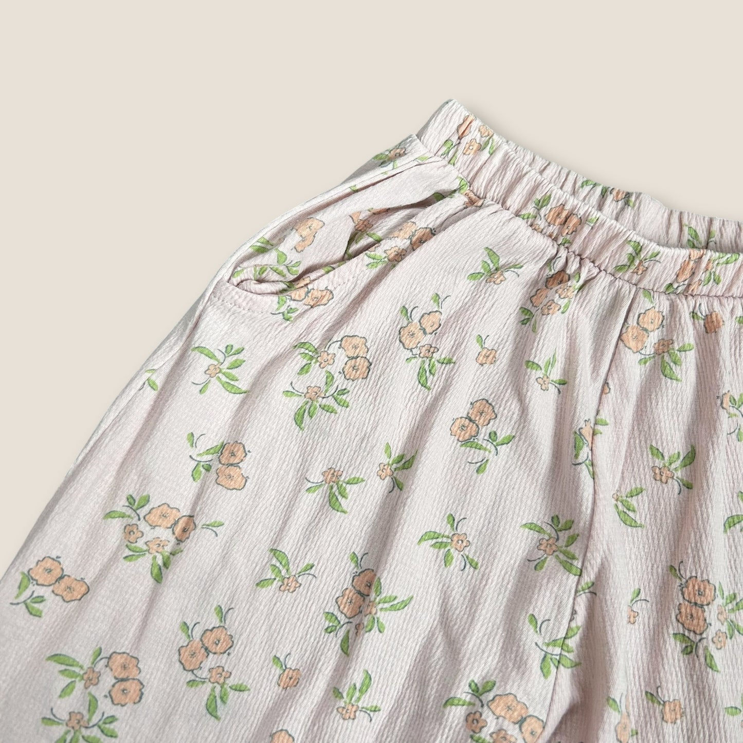 1.5-2 Years Next Pink Floral Wide Barrel Leg Trousers