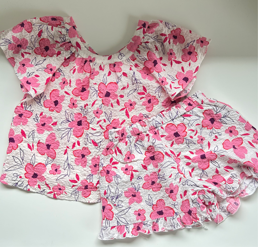 4-6 Years Zara Pink Floral Summer Co-ord Two Piece Set