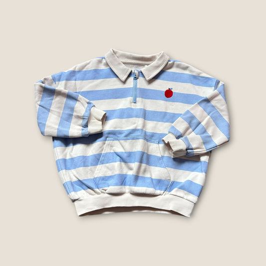 4-5 Years George Blue Striped Rugby Sweatshirt Top