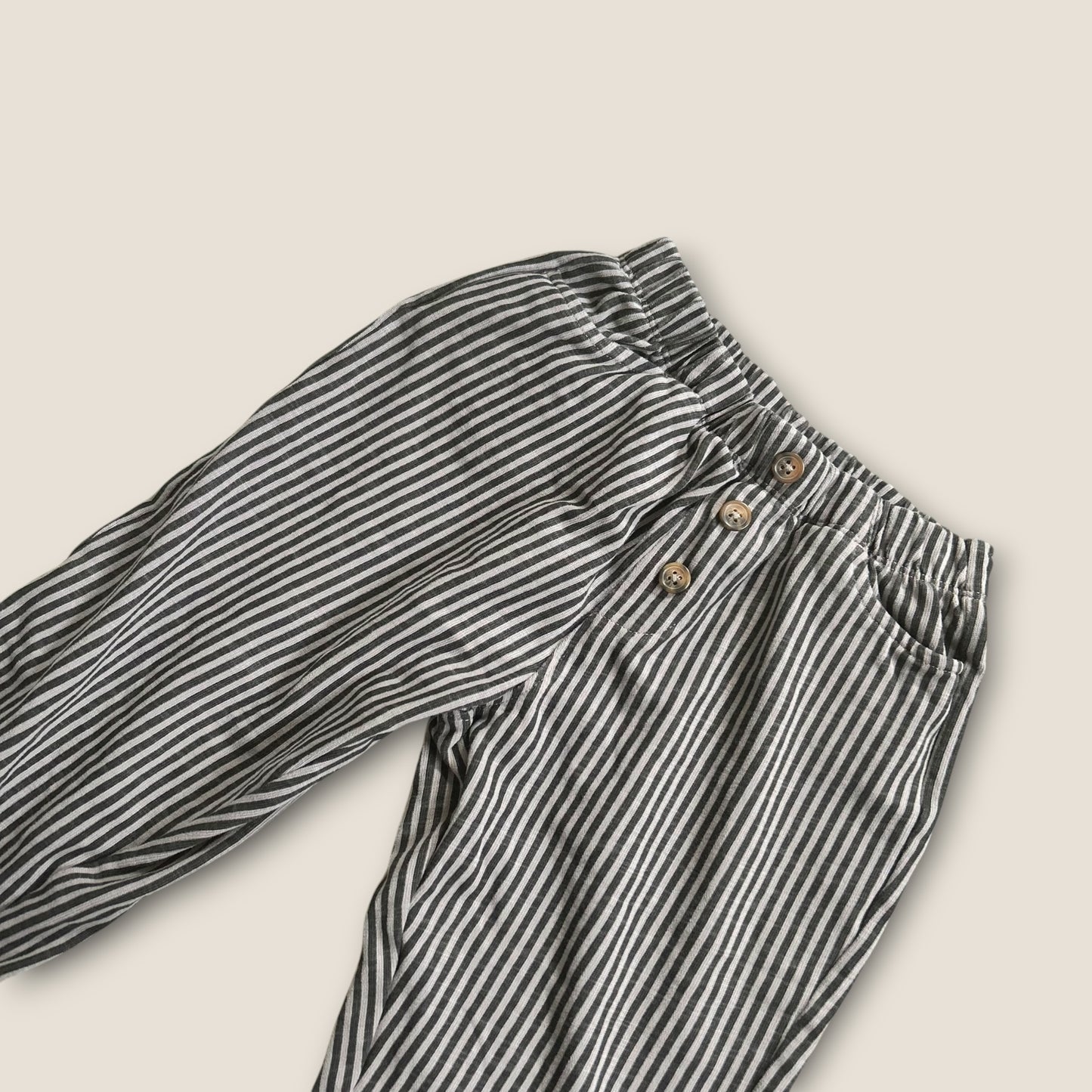 4-5 Years Next Grey Striped Loose Fit Wide Trousers