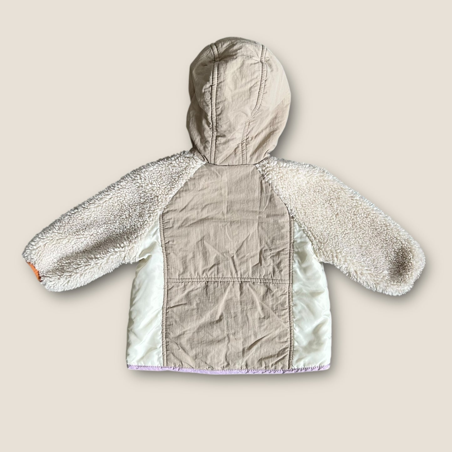 12-18 Months Zara Cream and Pastel Borg Fleece Jacket