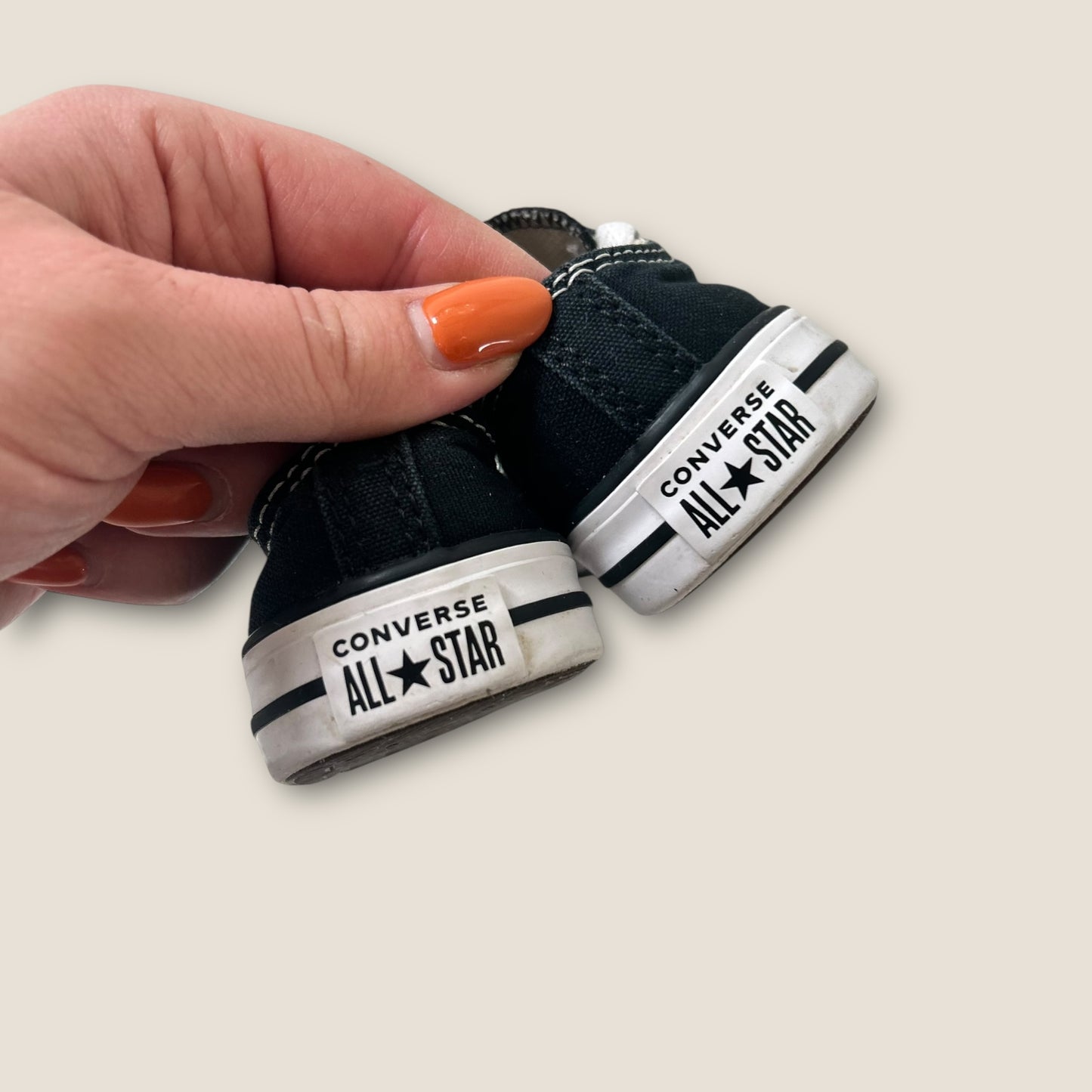 UK Infant Size 5 Black Low Converse Trainers