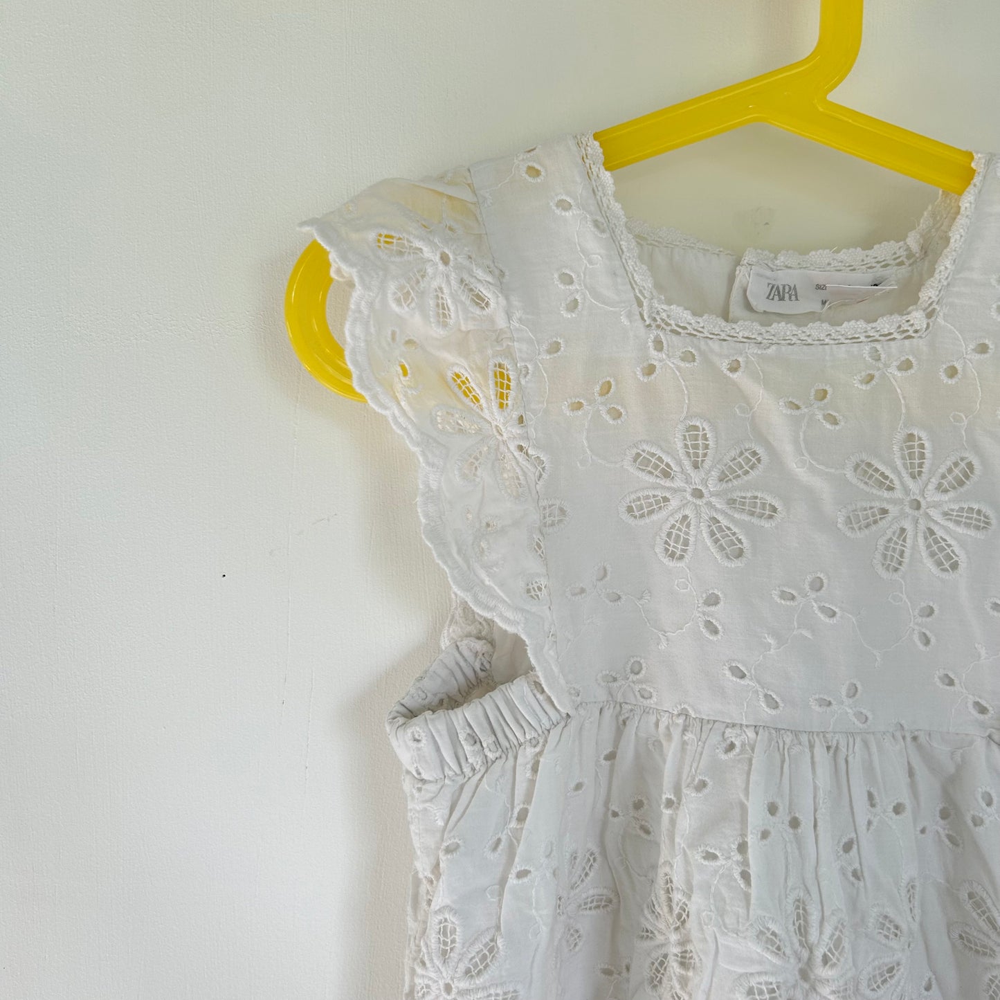 3-4 Years Zara White Broiderie Floral Summer Dress