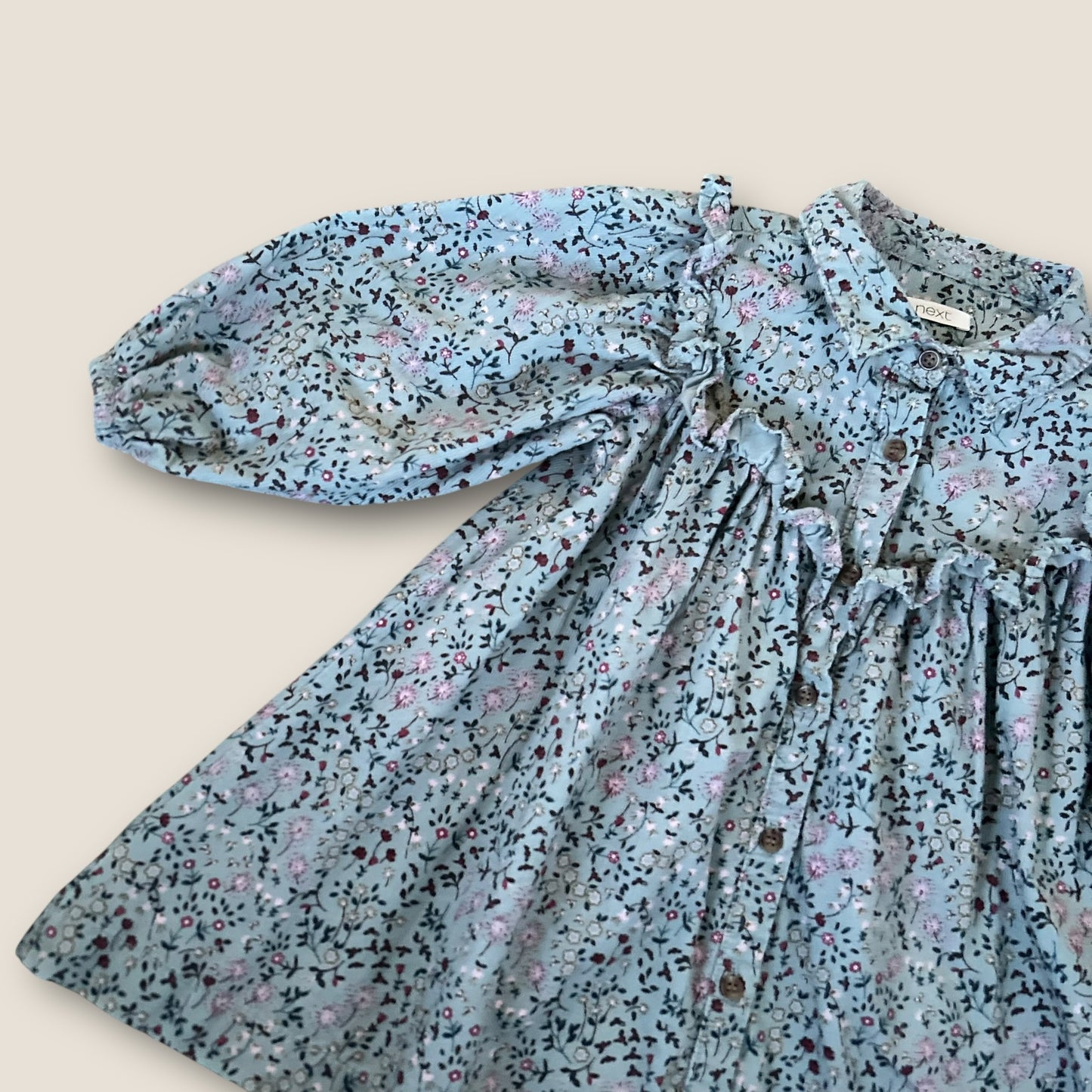 1.5-2 Years Next Blue Ditsy Floral Corduroy Shirt Dress