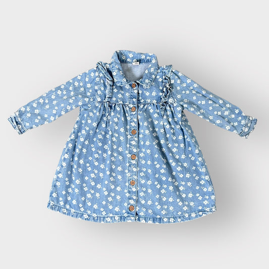 12-18 Months Tu Denim Floral Shirt Dress