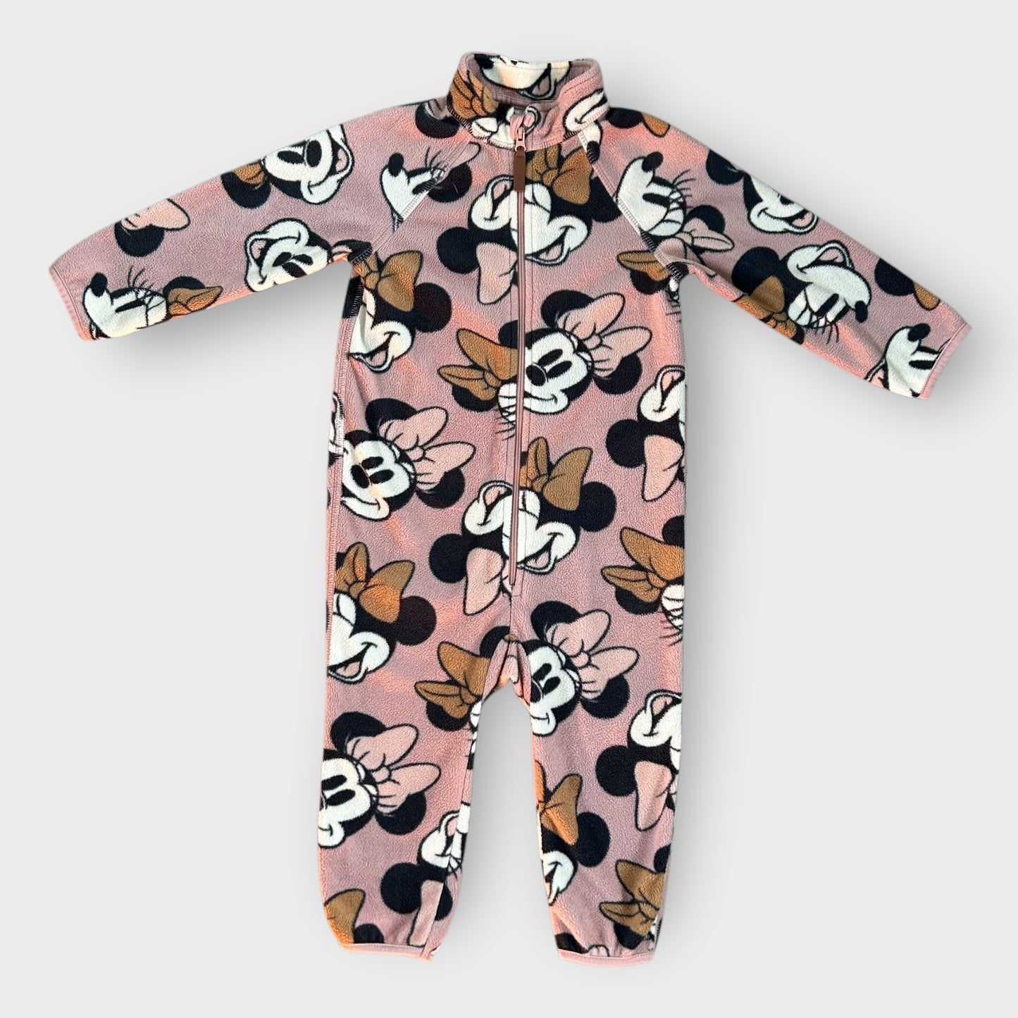 12-18 Months H&M X Disney Minnie Mouse Fleece All in One Suit