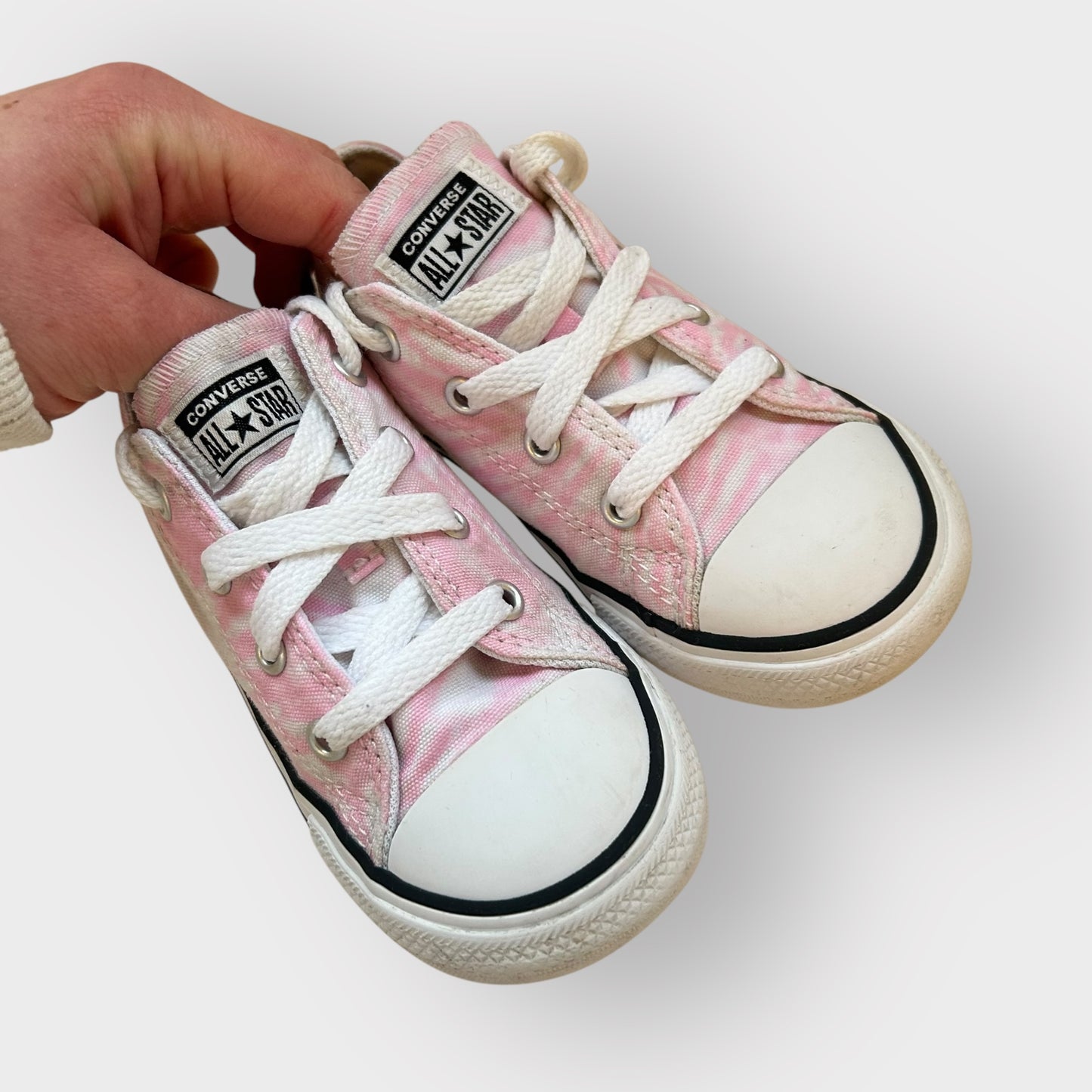 UK 8 Infant Converse Pink Tie Dye Trainers