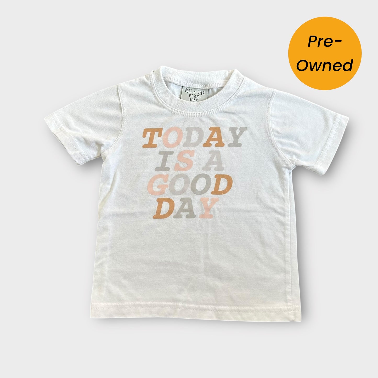 9-12 Months Poet & Deer White Slogan T-Shirt