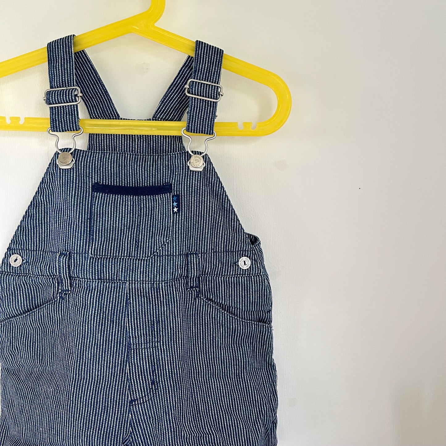 9-12 Months Adams Vintage pinstripe Cotton Dungaree Shorts