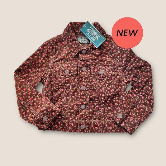 2-3 Years Ralph Lauren Polo Brown Floral Corduroy Jacket NEW