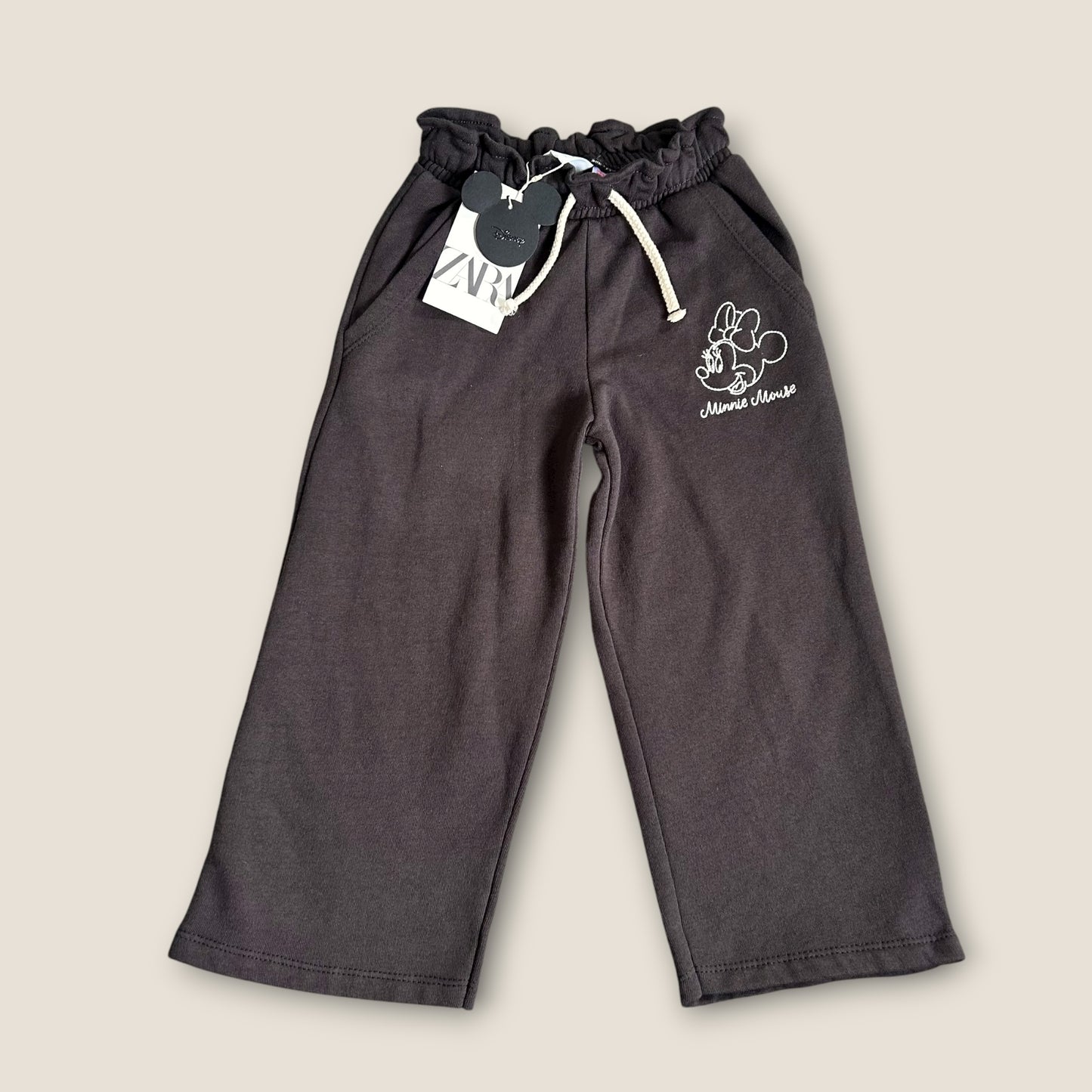 3-4 Years Zara Charcoal Grey/Washed Black Disney Minnie Mouse Sweatpants New