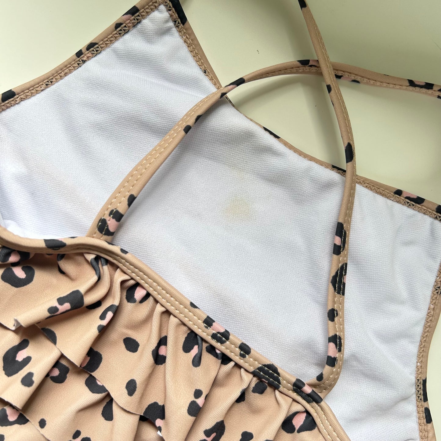 2-3 Years Tu Beige Leopard Print Swimming Costume