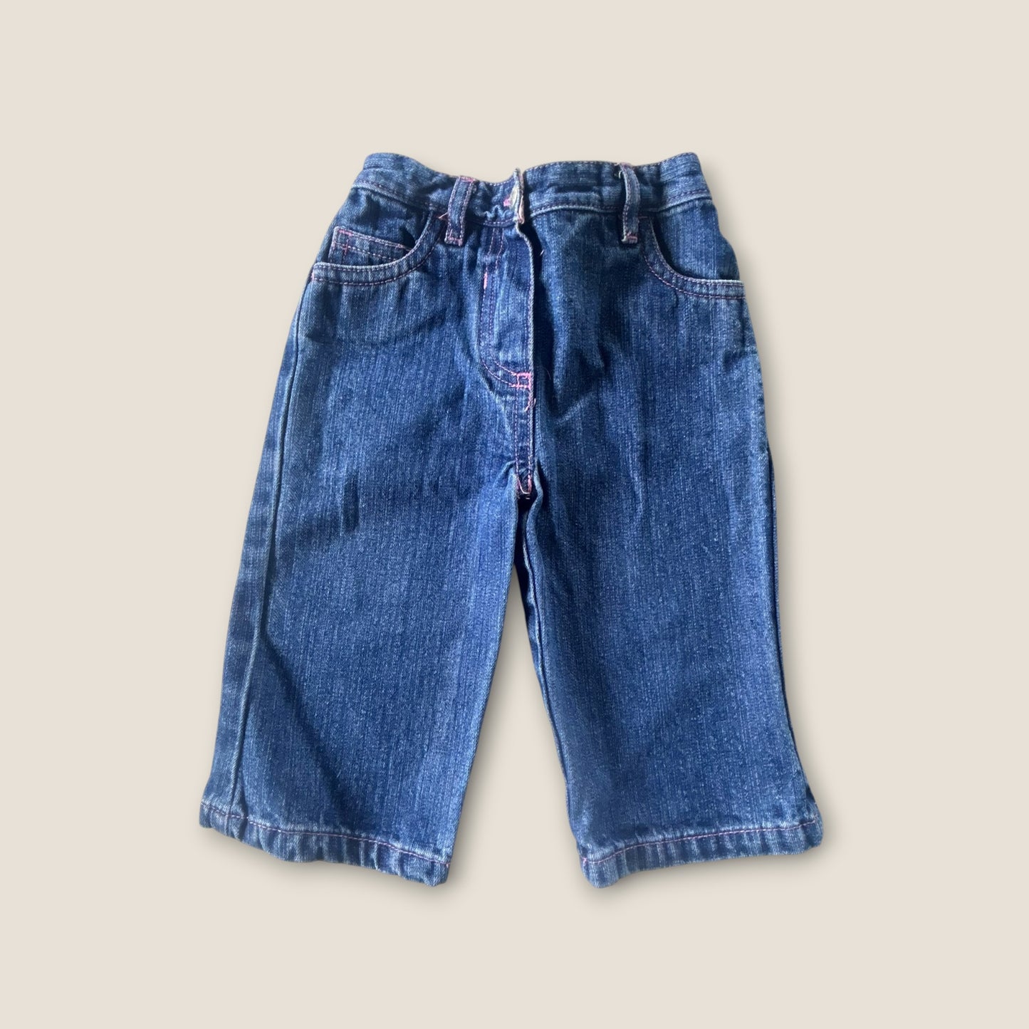 3-6 Months Vintage Mothercare Blue Wide Fit Jeans
