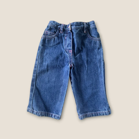 3-6 Months Vintage Mothercare Blue Wide Fit Jeans