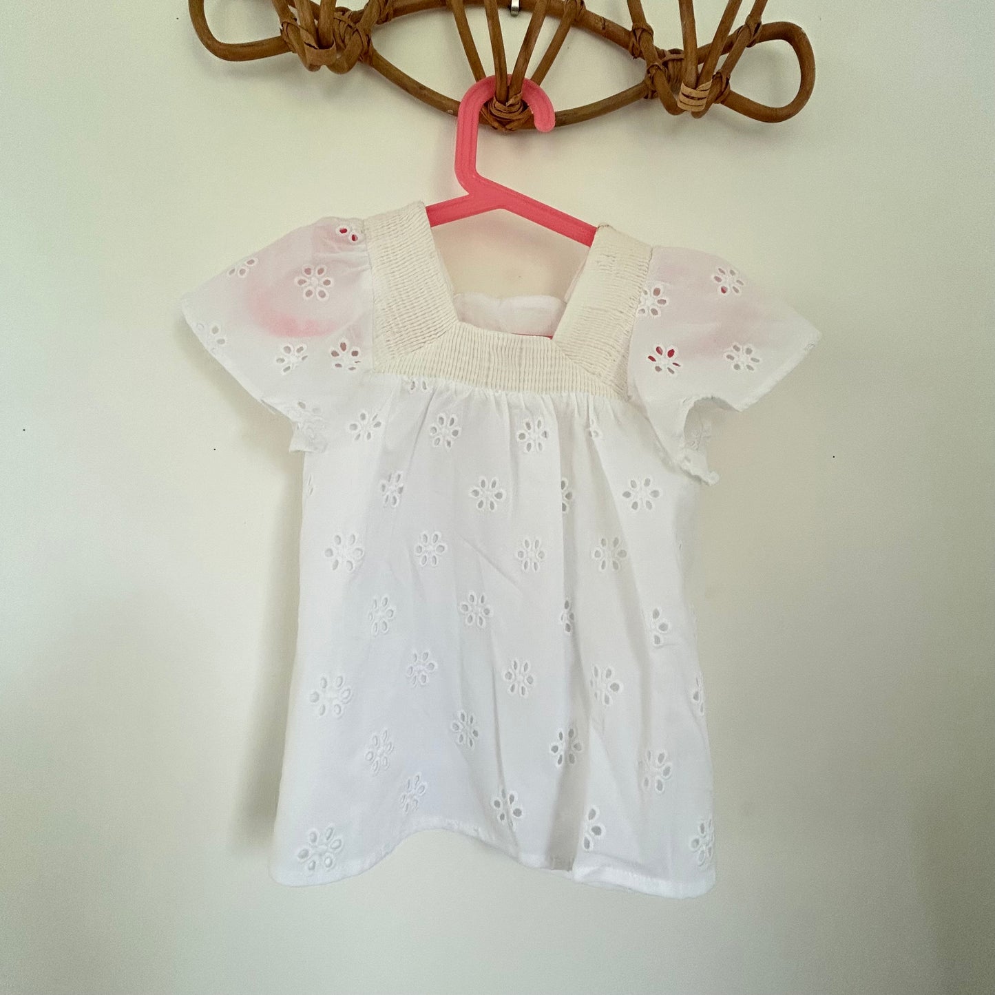 4-5 Years Zara White Broidere Cotton Summer Top New