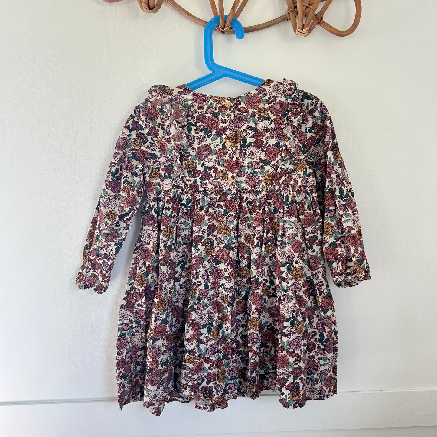 3-4 Years H&M Dark Floral Cotton Dress