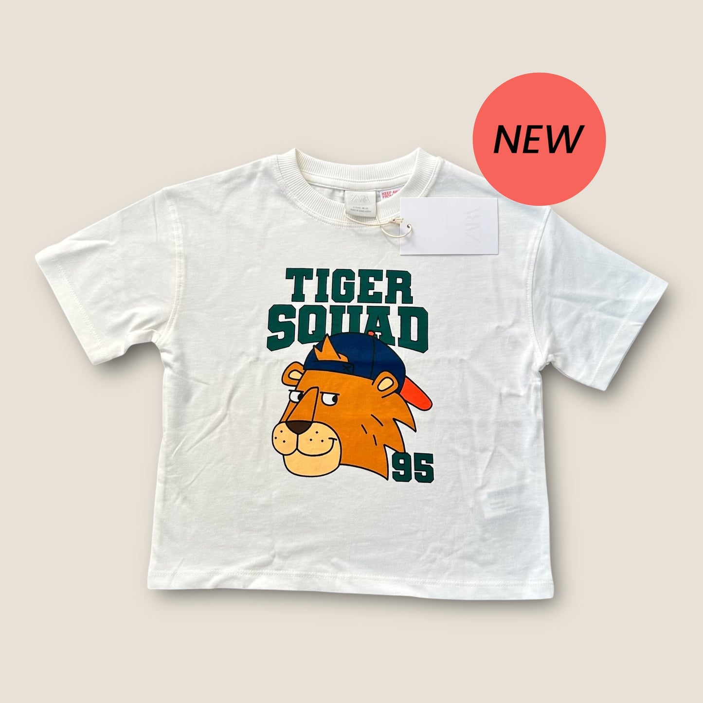 2-3 Years Zara Tiger Graphic T-Shirt New