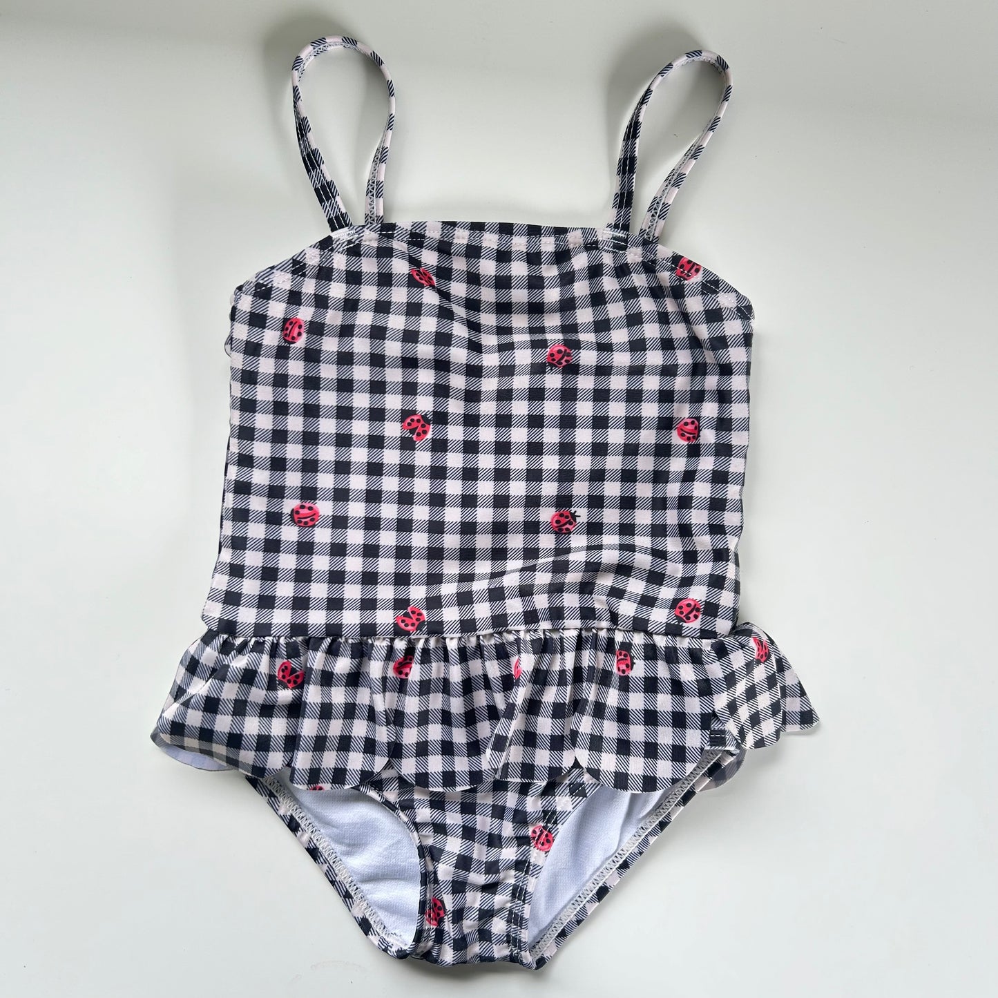 12-18 Months Cath Kidston Black and Beige Gingham Swimming Costume