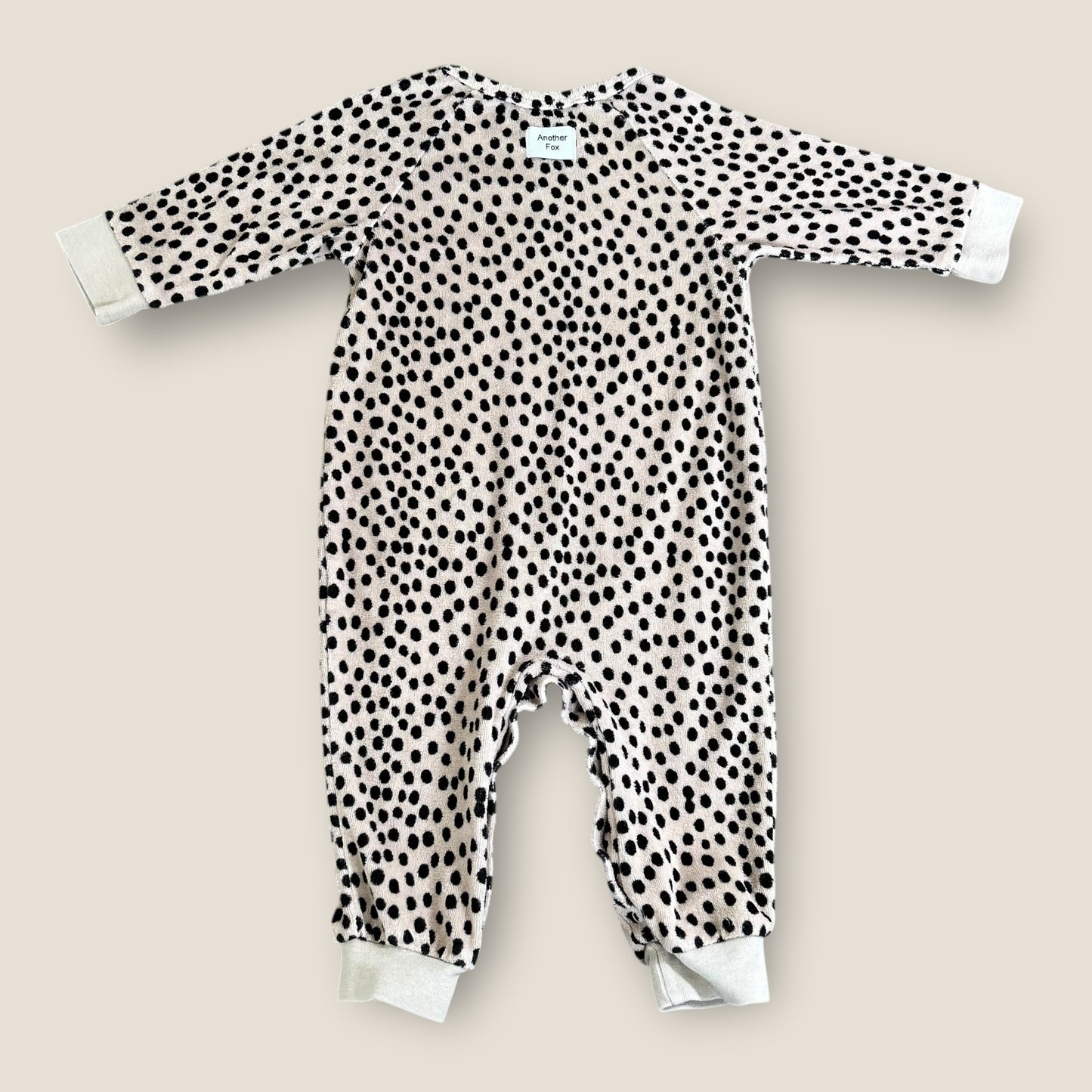 6-9 Months Another Fox Polka Dot Terry Towelling Romper Suit